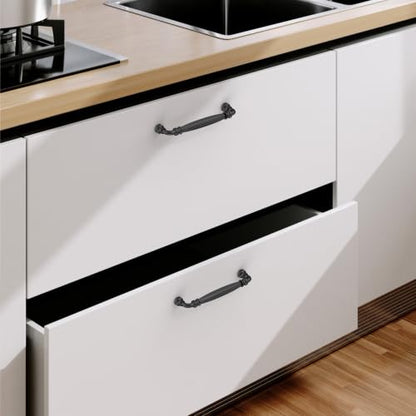 10 Pack 5 Inch Matte Black Cabinet Pulls, Kitchen Hardware - color: Matte Black, size: 5" Hole Center