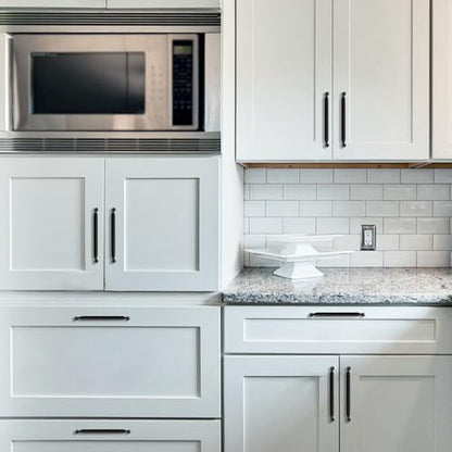 10 Pack 6-1/4 inch Matte Black Kitchen Cabinet Handles - color: Matte Black, size: 6-1/4'' Hole Center(160mm)