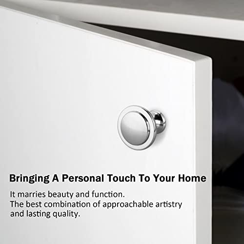 12PCS Cabinet Knobs, Silvery Cabinet Pulls Cabinet Knobs Inway, Round Drawer Knobs Cabinet Hardware with Screws, for Kitchen Bedroom Furniture - color: Silver
