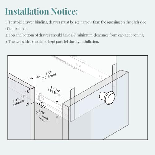 24 Inch 5 Pair Soft Close Drawer Slides, 3 Full Extension,Kitchen Cabinet Drawer Runners, 100LB Load Capacity - size: 24 Inch, style: Soft Close-5 Pair