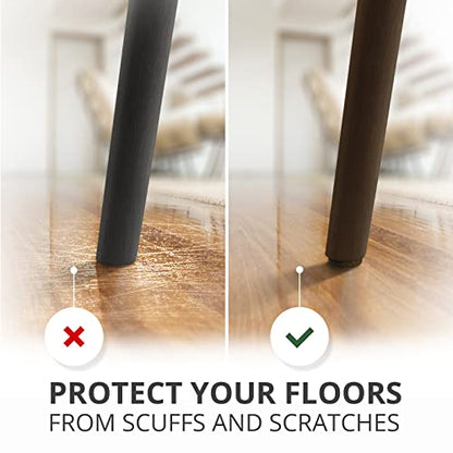 235 pcs Felt Furniture Pads Brown & Black X-Protector! for Hardwood Floors - size: 235 PCS Brown & Black, Round & Square