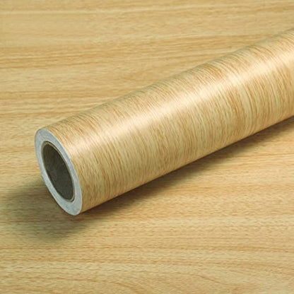 Wood Grain Contact Paper Self Adhesive Peel and Stick Film for Cabinets Shelves Drawers Faux Maple Wood Textured Shelf Paper Sticker Covering 16 x 117 Inches - size: 16"W x 117"L