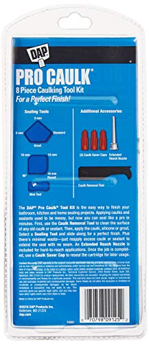 DAP 7079809125 Procaulk 8 Piece Tool Kit Raw Building Material, Blue