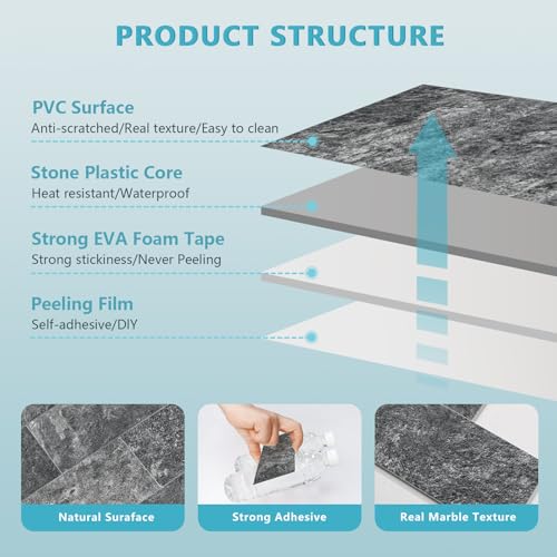 Vamos Tile 100-Pack Peel and Stick Backsplash Tile, 3" x 6" PVC Subway Tile - color: Black Slate