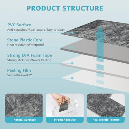 Vamos Tile 100-Pack Peel and Stick Backsplash Tile, 3" x 6" PVC Subway Tile - color: Black Slate