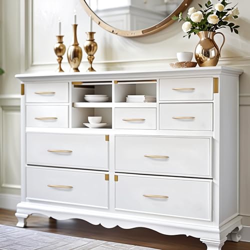 Cabinet Handles 5 Inch Gold Curved Drawer Pulls, 30 Pack - color: Gold