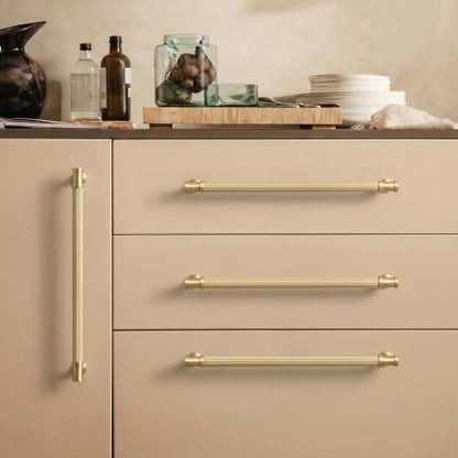 Goo-Ki 6 Pack Stripes Cabinet Pulls Champagne Bronze Drawer Handles, 17.36 Inch c-c Modern Dresser Pulls Zinc Alloy & Aluminium Kitchen Cabinet Hardware,3210UBR-441 - color: Champagne Bronze, size: 17.36"(441mm) Center-Center
