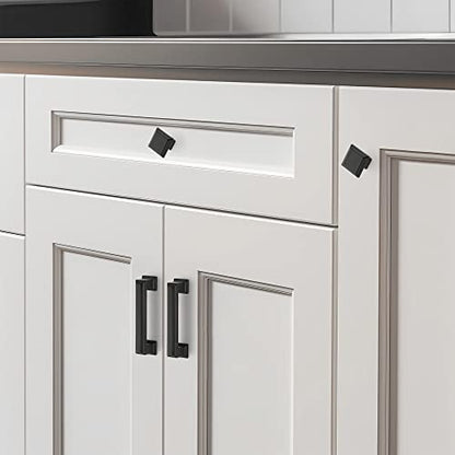 Ravinte Hardware Matte Black Cabinet Pulls, Single Hole, 5 Pack - color: Matte Black, size: Single Hole