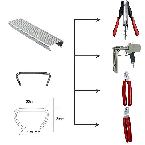 1500pcs 3/4" Galvanized Professional Upholstery Hog Rings D-Rings -for HR-22 HR60-22 SR15 C-22 - style: 1500pcs