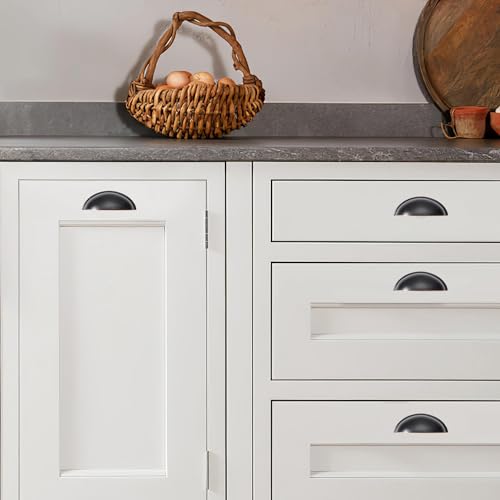 khtumeware 10 Pack 2-1/2" Drawer Pulls Oil Rubbed Bronze Cabinet Cup Pulls Kitchen Hardware Cabinet Handles Drawer Handles Knobs 2.5 inch Hole Center - color: Oil Rubbed Bronze, size: 2-1/2"(64mm) Hole Center, style: 10-pack