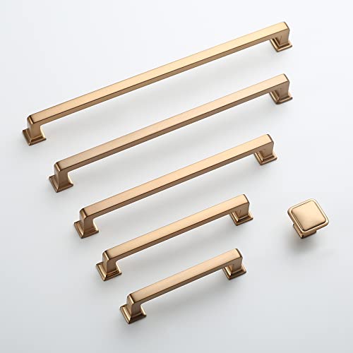 9BUILD 10 Pack 6.25 Inch Champagne Bronze Cabinet Handles,Kitchen Hardware - color: Champagne Bronze, size: 6.25"/160MM Hole Center