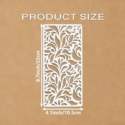 16 Pcs Texture Stencils Painting Reusable 4.1×8.7 Inch Flower Stencils for Crafts Plastic Leaf Floral Branch Stencil Drawing Templates for DIY Wall Canvas Knit Notebook Card Wood - color: Style A