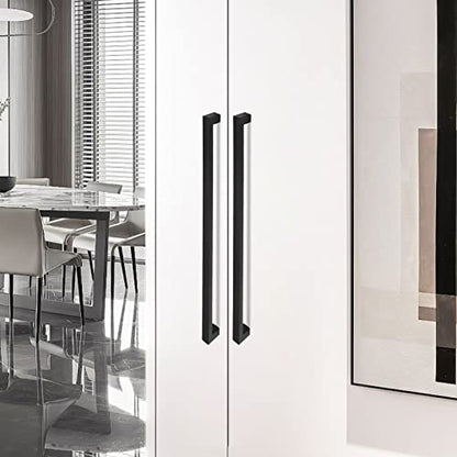 Cabinet Pulls Matte Black Cabinet Handles Square Drawer Pulls, 40 Pack 7-1/2 Inch Stainless Steel Kitchen Door Cupboard Cabinet Handles, Drawer Hardware Handles, 192mm Hole Centers - size: 7-1/2 inch Hole Centers(192mm)