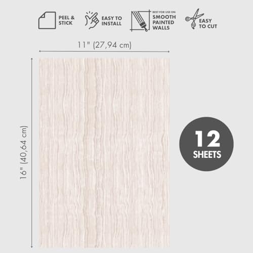 Peel and Stick Wallpaper Sheets, Big Moves, 12-Pack - style: Big Moves
