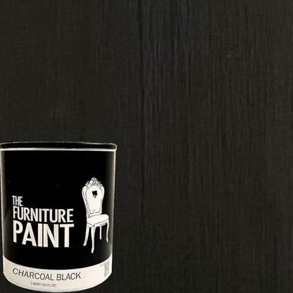 The Furniture Paint, Charcoal Black, 1-Step Chalky Style Furniture paint, Quart