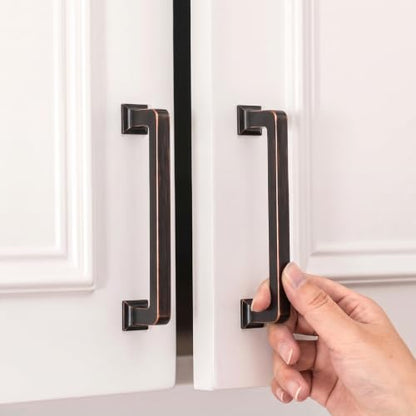 homdiy 20 Pack 3-3/4 Inch Oil Rubbed Bronze Cabinet Pulls, Solid Zinc Alloy - color: Oil Rubbed Bronze, size: 3-3/4" Hole Center