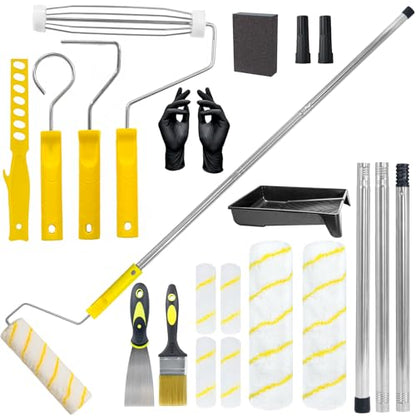 18Pcs Paint Roller Kit with 3.3ft Extension Pole