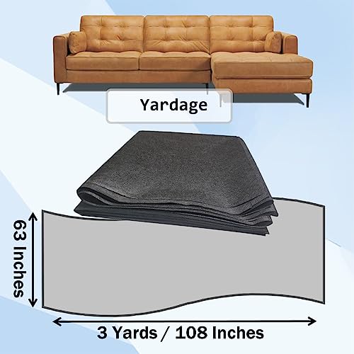 3 yds. X 63 ins. Upholstery Dust Cover Fabric Replacement, Non-Woven Black Cambric Fabric for Under Cloth of Couches, Recliners, Loveseats, Chairs, Sofas or Mattresses Bottom Cover - size: 10 Inches