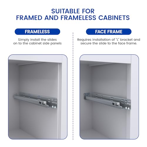 1 Pair 2 Pcs Concealed Soft Close Undermount Drawer Slides 12 Inch - size: 12 Inch