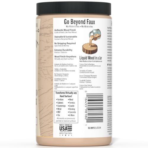 Retique It Wood'n Primer - Paint it then stain it - Stainable Wood Fiber Paint (Light Wood, Large) - color: Light Wood, size: 32 Fl Oz (Pack of 1)