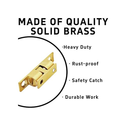 4PCS 50mm Double Ball Cabinet Catches, Bronze Roller Door Latch for Kitchen Cupboard Furniture Closet Quiet Close Design - size: 50mm
