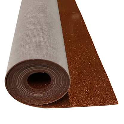Sparkle Vinyl Fabric, Smooth Glitter Faux Leather Sheets, Shiny Material, Great for Upholstery Bag Making Hair Bows Clips Earrings DIY and Craft Projects - Individual 1 Yard Cut 36"x54" (Copper) - color: Copper, size: 1 Yard