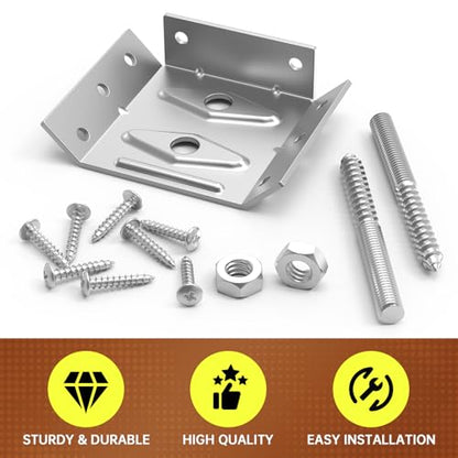 4 PCS Fixirons Surface Mount Corner Brackets - size: 4 Pcs