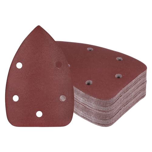50pcs Mouse Sander Detail Sandpaper 320Grit 3.5"x5.5" Triangle