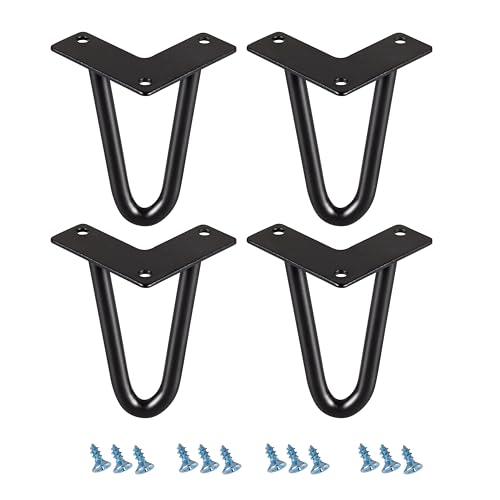 3 Inch Hairpin Legs,Small Metal Table Legs,Black Set of 4. - size: 3 INCH