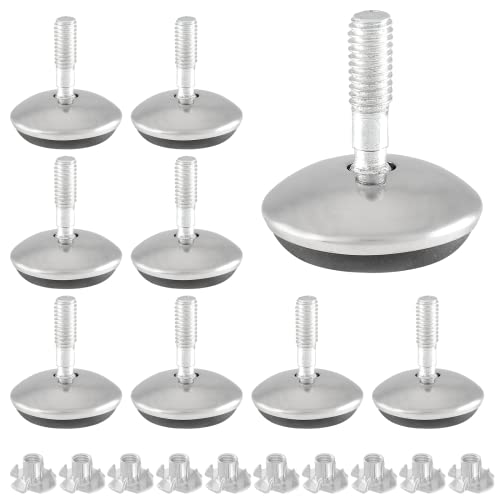 Bivethoi M6 Furniture Leveling Feet, 12 Pack, 1-3/16 Inch OD - size: M6 (1-3/16 inch)