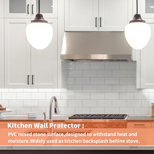 10- Sheet Polished White Peel and Stick Backsplash,11.8'' x11.8'' Luxury PVC Ceramic Look Self Stick Subway Tiles, Waterproof Peel and Stick Wall Tiles for Kitchen and Bathrrom - color: Soft-Glossy White
