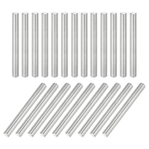 MECCANIXITY 22Pcs Dowel Pin 6mm x 60mm Shelf Support Pin 304 Stainless Steel Shelf Pegs for Shelves Cabinets Furniture Nickel Plated, Silver Tone - size: 6mm x 60mm
