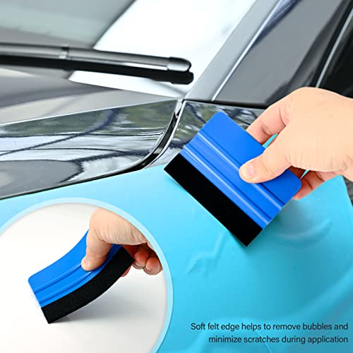 Gomake Vinyl Wrap Tool Kit Car Window Tint Installation Tools Wrapping Kit - color: Blue