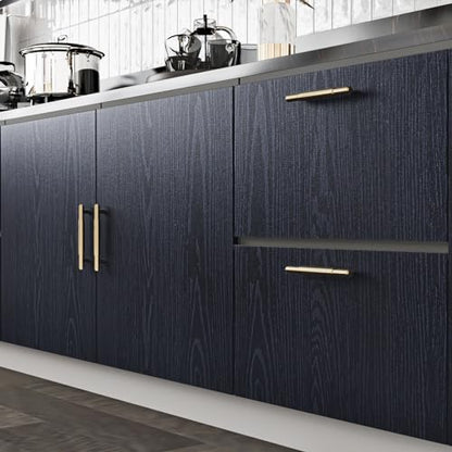 WESTICK Navy Blue Wood Grain Peel and Stick Wallpaper 15.8" x 78" - color: 2.navy, size: 15.8" x 78"
