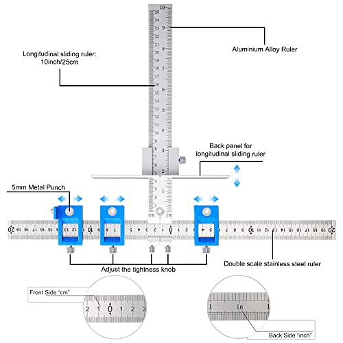 King&Charles Metal Cabinet Hardware Jig, Auto Center Punch+Point Drill Bits - style: PRO-Metal