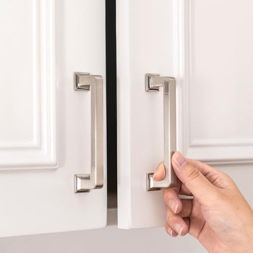 homdiy 20 Pack 3 Inch Brushed Nickel Cabinet Pulls, Solid Zinc Alloy - color: Brushed Nickel, size: 3" Hole Center