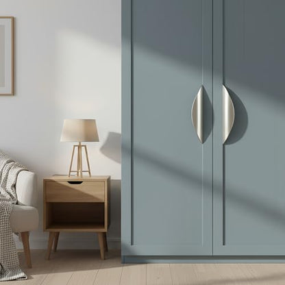 Primst 4 Pack Brushed Nickel Cabinet Pulls, Half moon Drawer Handles Silver Cabinet Handles, Drawer Pulls, Kitchen Cupboard Handle, Cabinet Hardware 3-3/4in Hole Center - color: Silver, size: L-4PCS