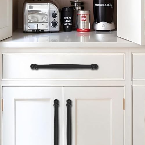 2 Pack 3-1/2 inch(89mm) Center to Center Black Cabinet Pulls Solid Cabinet Hardware Heavy-Duty Drawer Pulls Kitchen Handles for Cabinets Cupboard Handles - color: Black, size: 3-1/2 inch(89mm)Center to Center, style: 2 Pack