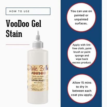 Dixie Belle Voodoo Gel Stain - White Magic (8oz) - color: White Magic