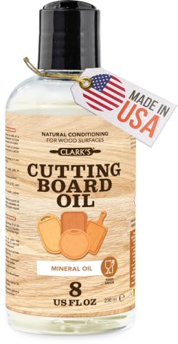 CLARK'S Food Grade Mineral Oil 8 oz, Butcher Block Conditioner - Unscented - style: Unscented - 8 Oz