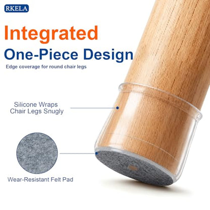 Chair Leg Floor Protectors,24 Pack Round Furniture Pads for Hardwood Floors - size: Universal L