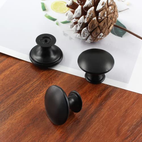 8Pcs 1.16 Inch Antique Black Kitchen Cabinet Knobs - color: Black, size: 8 Pcs