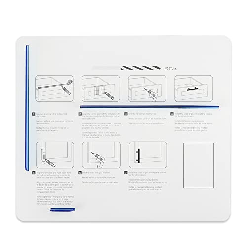 homdiy 1 Pack Drill Mounting Template for Kitchen Cabinet Pulls - color: Blue, size: Multi-Size