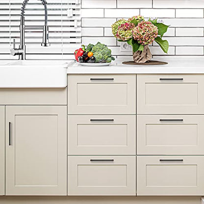 Ravinte Matte Black Cabinet Pulls Slim Cabinet Handles 6-1/4 Inch 30 Pack - size: 6-1/4" Hole Center