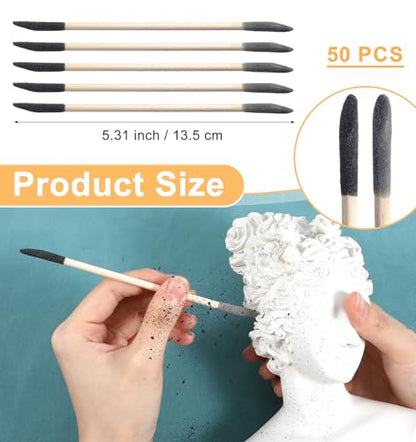 Sanding Pen, 50 Pcs Sanding Sticks for Wood, Tight Spaces, Precise Reach (5.3 Inch)