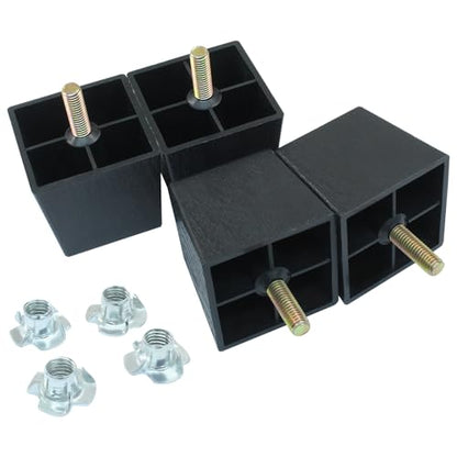 2 Inch Square Sofa Legs, 4 Pack Tapered Plastic Couch Legs