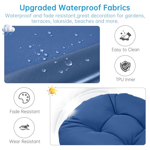 Adirondack Chair Cushion Waterproof Outdoor Rocking Chair Pads - color: Blue
