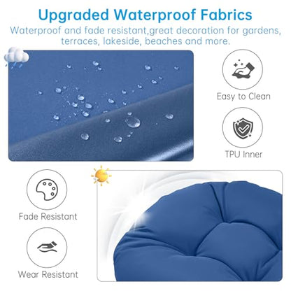 Adirondack Chair Cushion Waterproof Outdoor Rocking Chair Pads - color: Blue