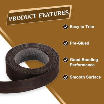uxcell 3/4 Inch x 10ft Wood Veneer Edge Banding Pre-Glued Flexible Strips - size: 3/4 Inch x 10ft