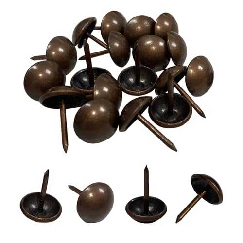 Maozaa Upholstery Tacks, 100pcs 7/16" Furniture Tacks, Red Copper - color: Red Copper